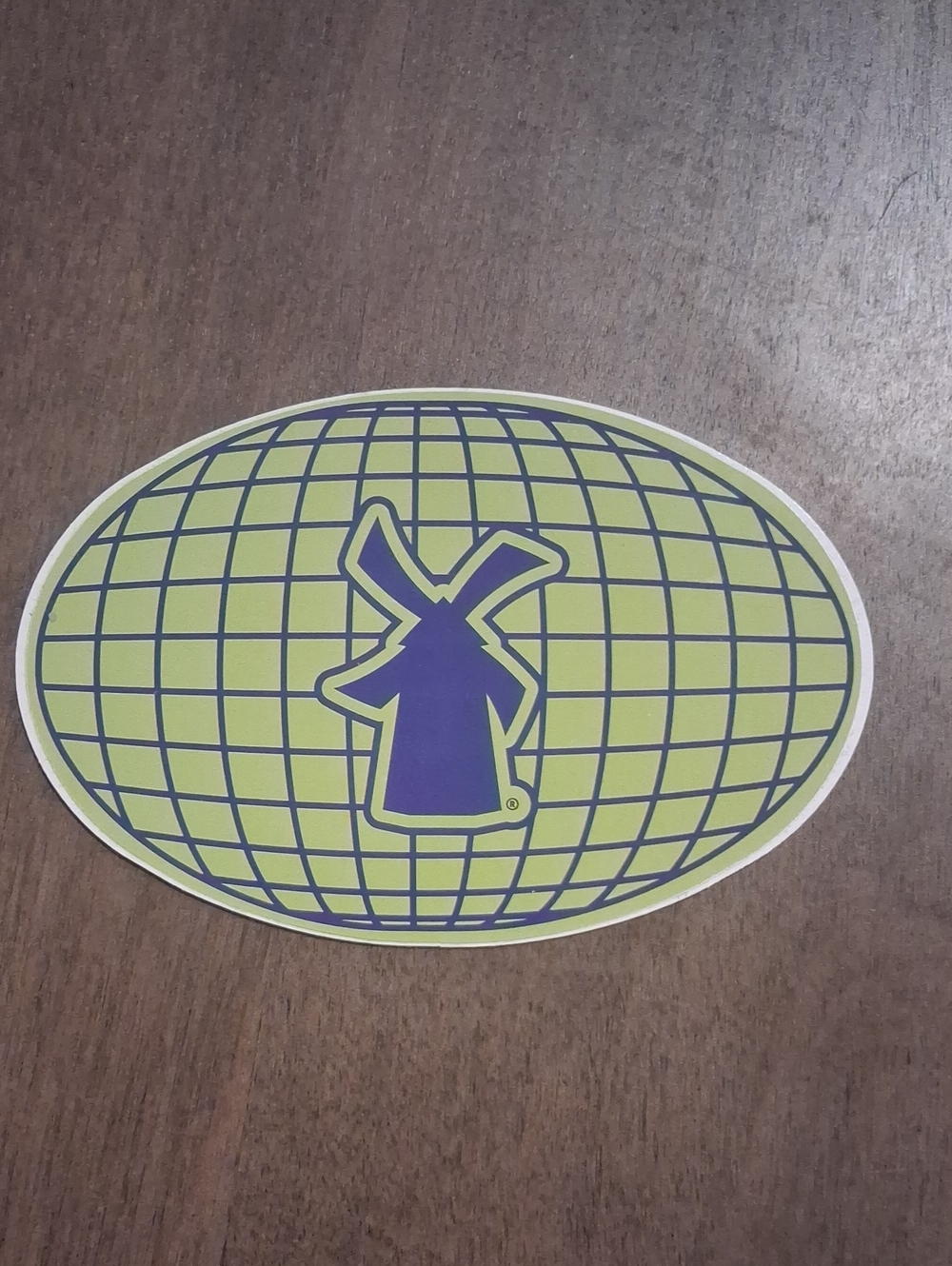 Dutch Bros June 2022 Globe Windmill Sticker Green & Purple